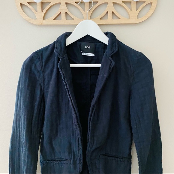 BDG by Urban Outfitters Open Front Cardigan Black Sz Medium - Picture 3 of 9